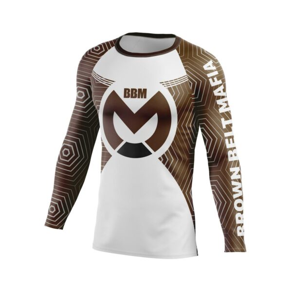 Honeycomb Brown Rashie3qrtMockup