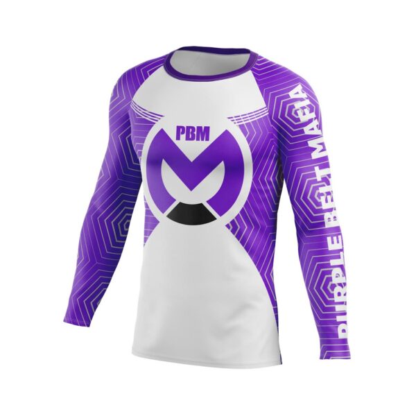 Honeycomb Purple Rashie3qrtMockup