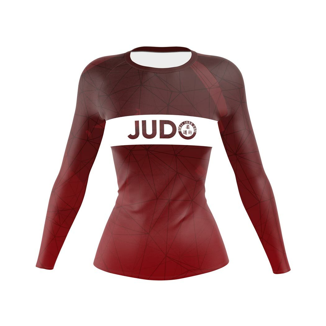 Red Judo FemaleRashguardFront