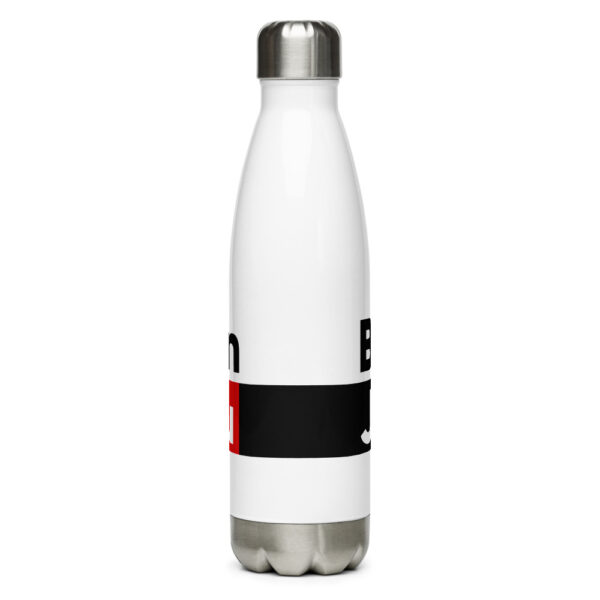 stainless steel water bottle white 17oz back 621bc2f9ab73b