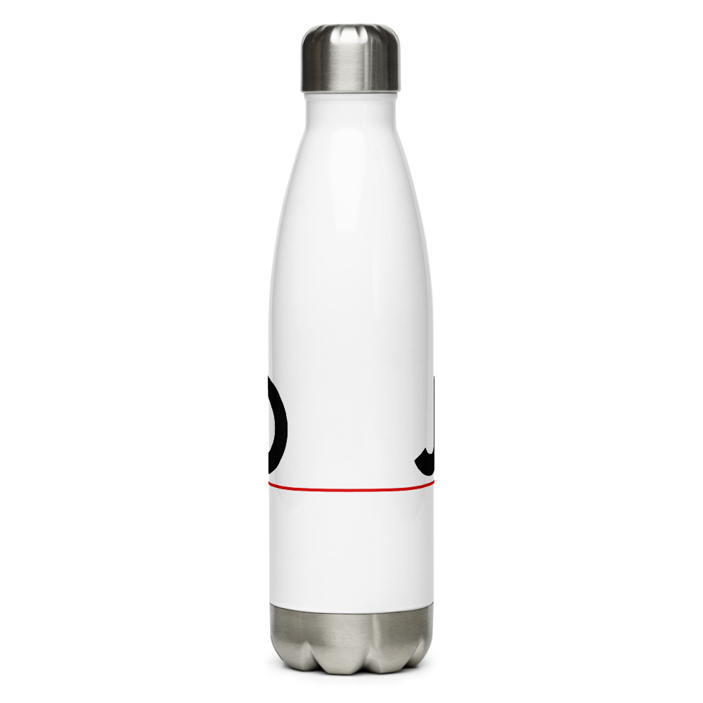 stainless steel water bottle white 17oz back 621bc3f04399e