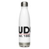 stainless steel water bottle white 17oz front 621bc3f0437e0