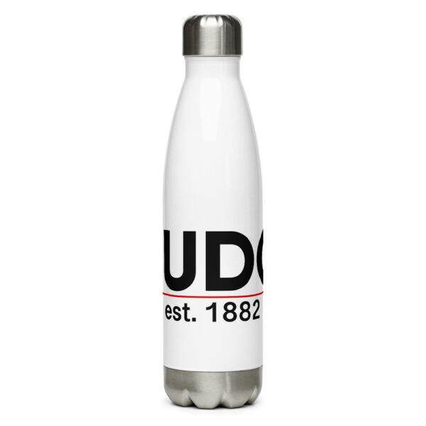 stainless steel water bottle white 17oz front 621bc3f0437e0