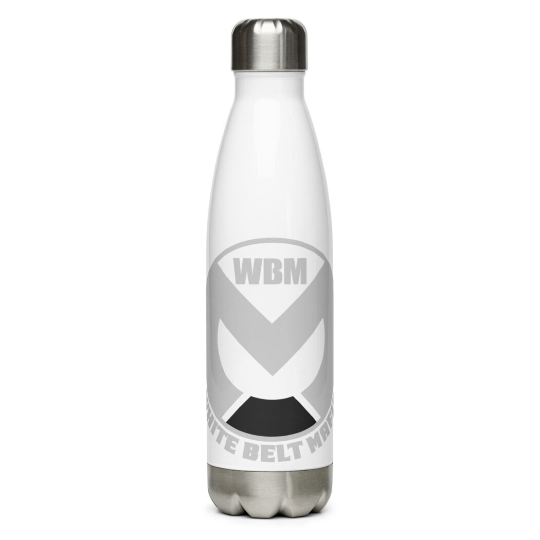stainless steel water bottle white 17oz front 629979133b930