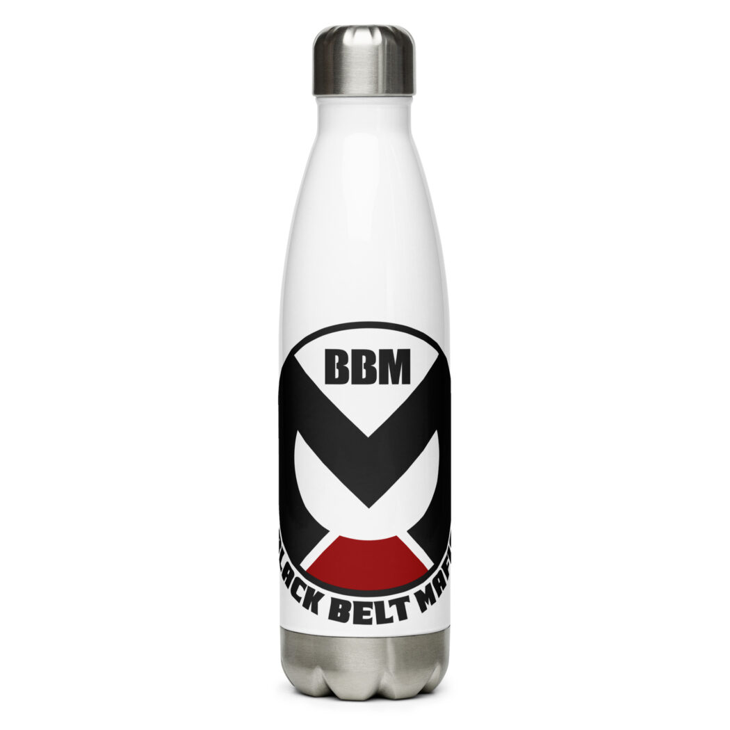 stainless steel water bottle white 17oz front 629979955396a