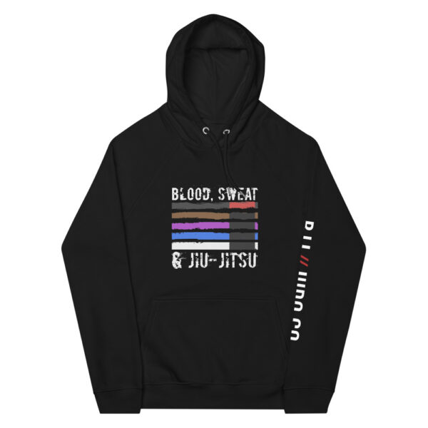unisex eco raglan hoodie black front 61f7494099e45