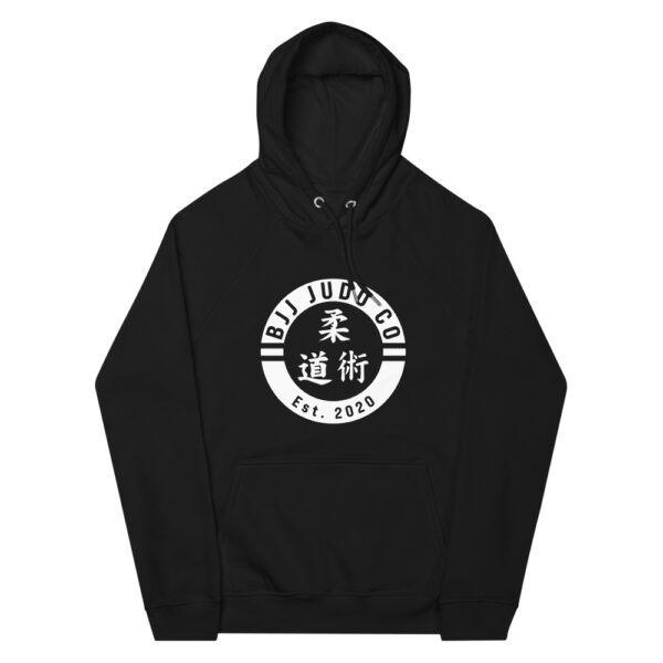 unisex eco raglan hoodie black front 6237794c7f03a