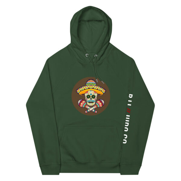 unisex eco raglan hoodie bottle green front 61f74ada0309e