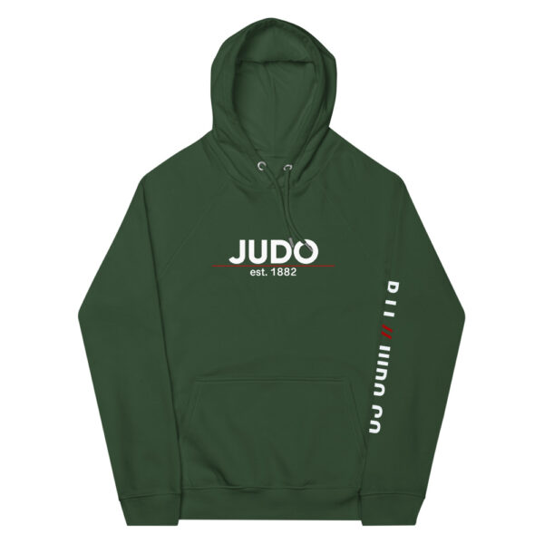 unisex eco raglan hoodie bottle green front 62350790ceb31