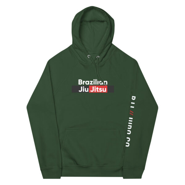 unisex eco raglan hoodie bottle green front 6235082faad37