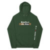 unisex eco raglan hoodie bottle green front 6235093cc3d6c