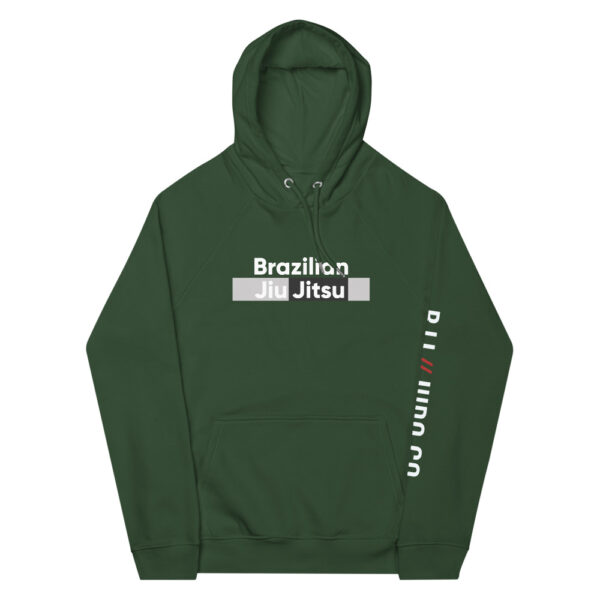 unisex eco raglan hoodie bottle green front 62350b30de83c