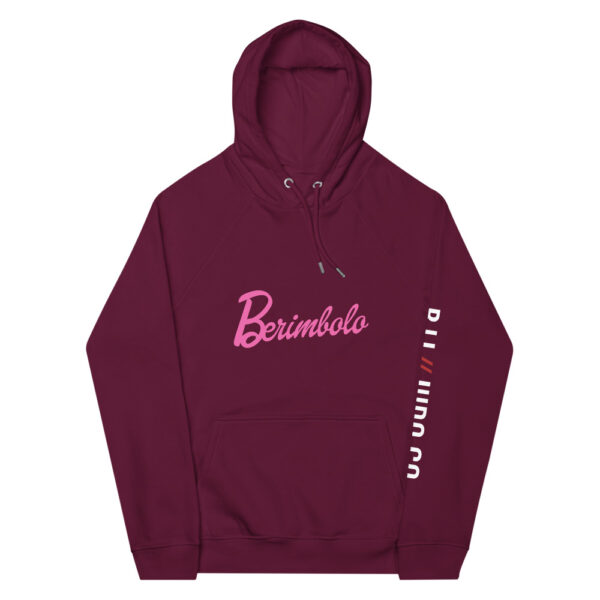 unisex eco raglan hoodie burgundy front 61f74763937e3