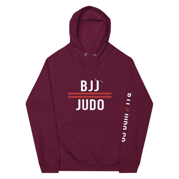 unisex eco raglan hoodie burgundy front 61f74883d0322
