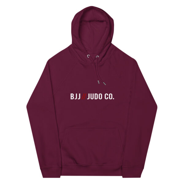 unisex eco raglan hoodie burgundy front 61f748d2a13bb