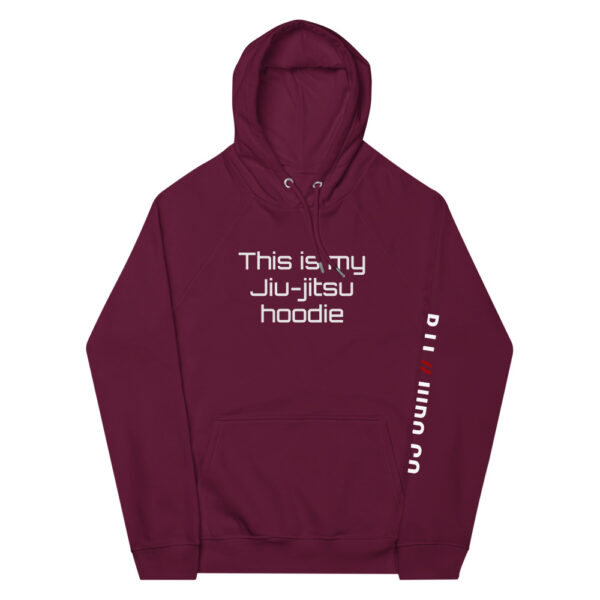 unisex eco raglan hoodie burgundy front 61f74cc3bfdc2