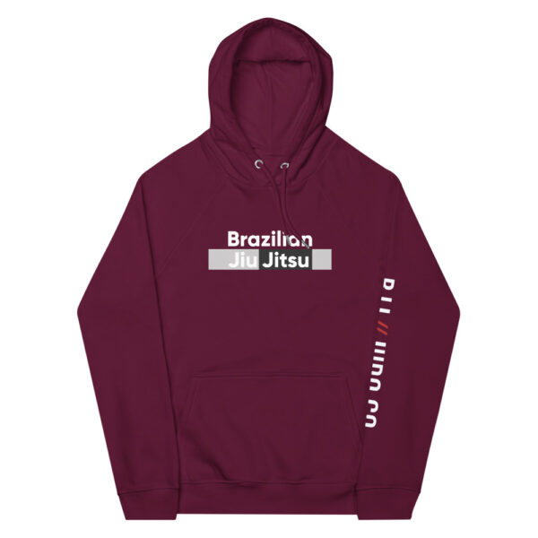 unisex eco raglan hoodie burgundy front 62350b30de46f