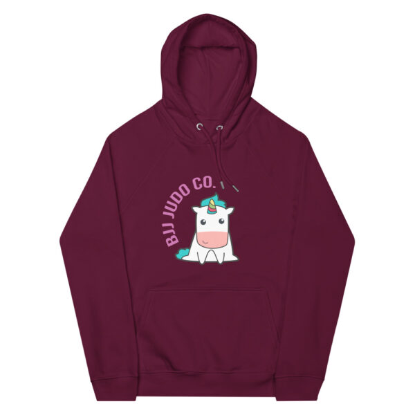 unisex eco raglan hoodie burgundy front 623529d151572