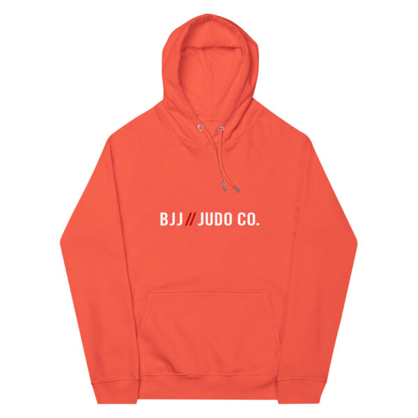 unisex eco raglan hoodie burnt orange front 61f748d2a1aa7