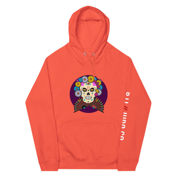 unisex eco raglan hoodie burnt orange front 61f74b429ab74