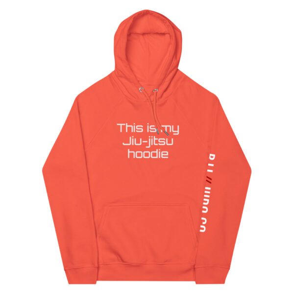 unisex eco raglan hoodie burnt orange front 61f74cc3c0451