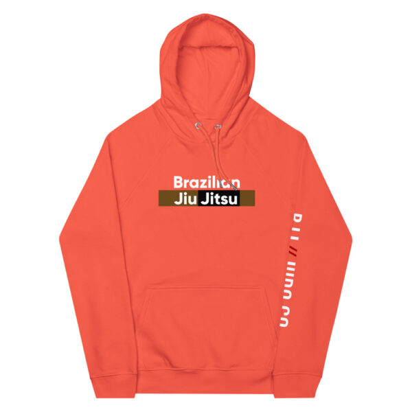 unisex eco raglan hoodie burnt orange front 6235093cc4310