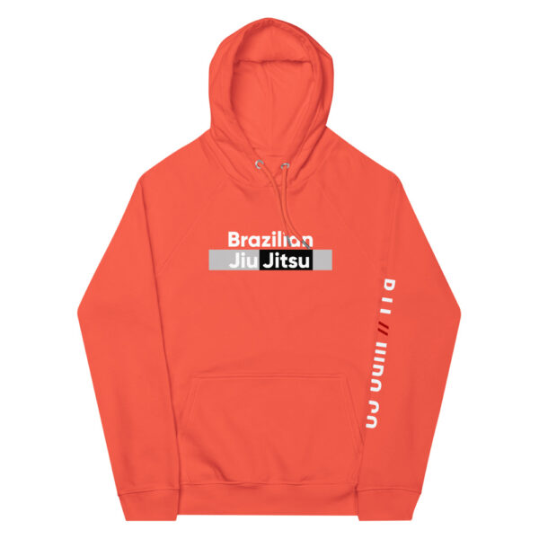 unisex eco raglan hoodie burnt orange front 62350b30ded01