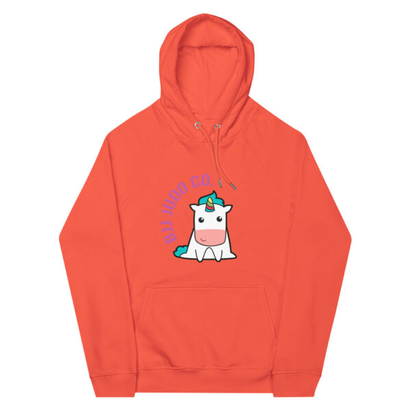 unisex eco raglan hoodie burnt orange front 623529d151efa