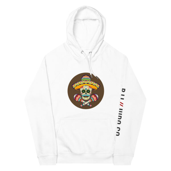 unisex eco raglan hoodie white front 61f75074a4bc2
