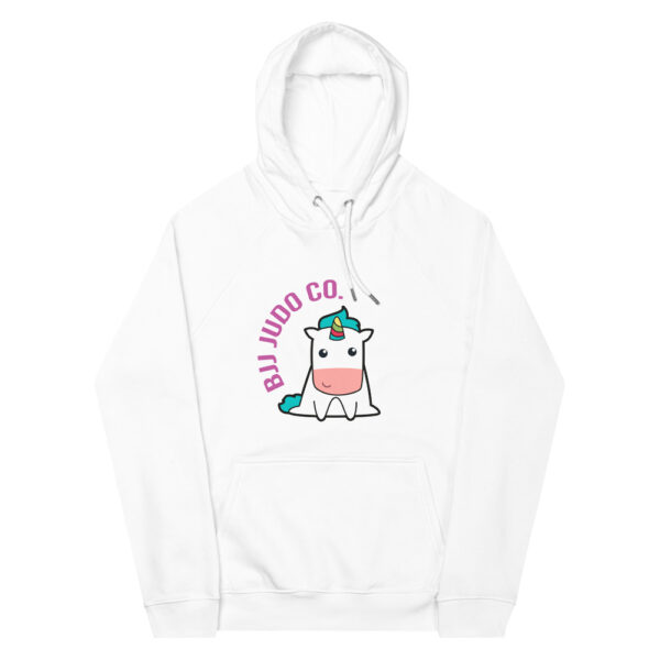 unisex eco raglan hoodie white front 623529d150936