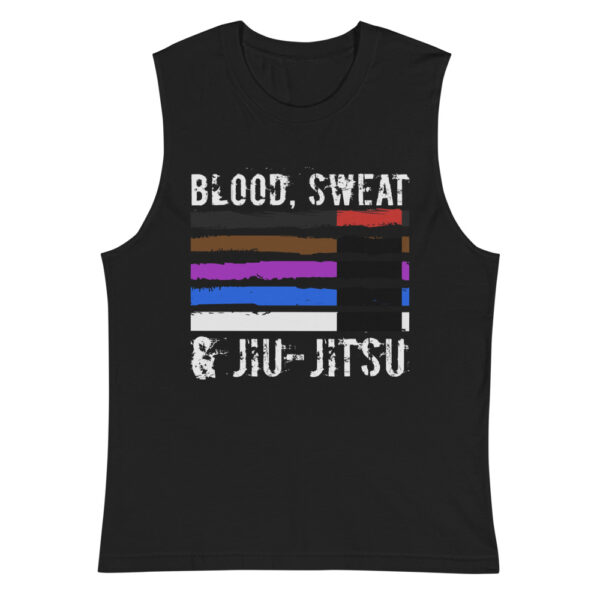 unisex muscle shirt black front 62354568d0230