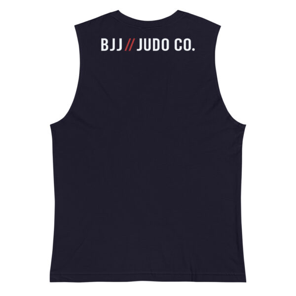 unisex muscle shirt navy back 6234fe9191615