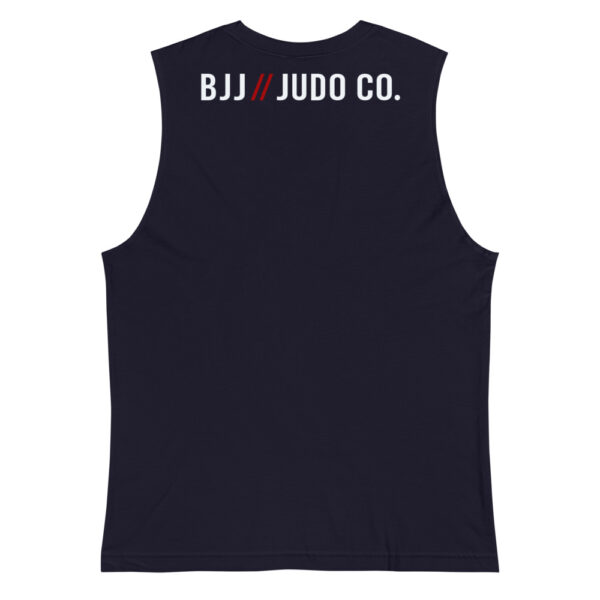 unisex muscle shirt navy back 623501280711b