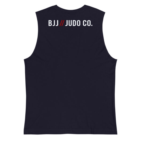 unisex muscle shirt navy back 623543dd47f1b