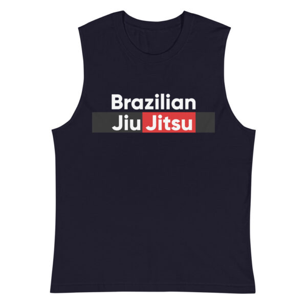 unisex muscle shirt navy front 623501887fd2f