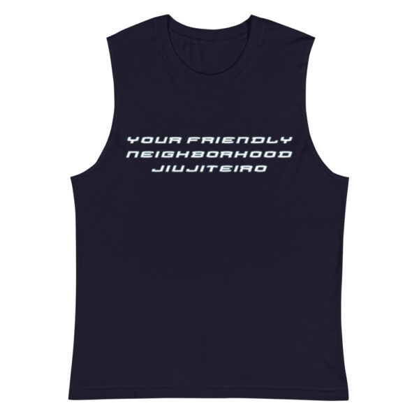 unisex muscle shirt navy front 623546e9e3150