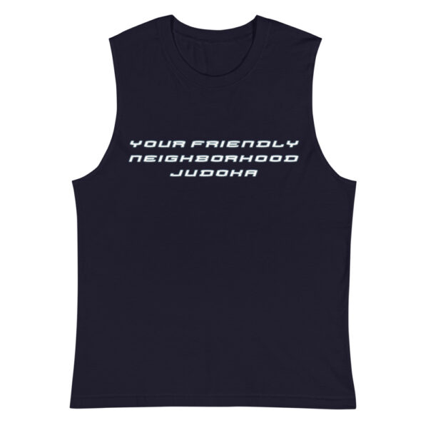 unisex muscle shirt navy front 62354a7b8d5ed