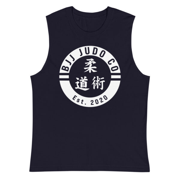 unisex muscle shirt navy front 62376f6849fad