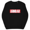 unisex organic sweatshirt black front 61f732658e757