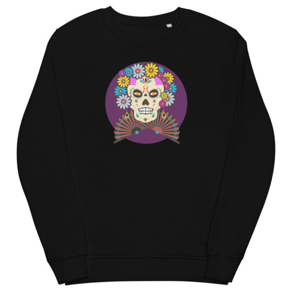 unisex organic sweatshirt black front 61f733294b9c4