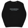 unisex organic sweatshirt black front 61f736323c840