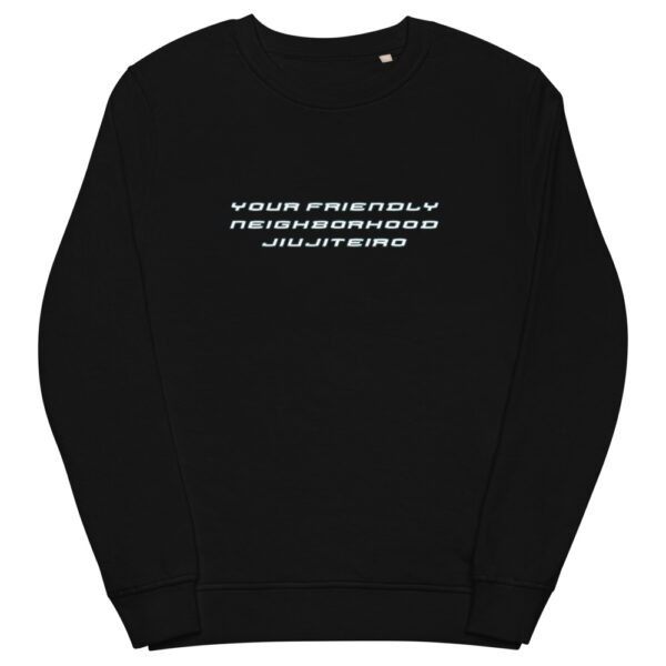 unisex organic sweatshirt black front 61f736323c840