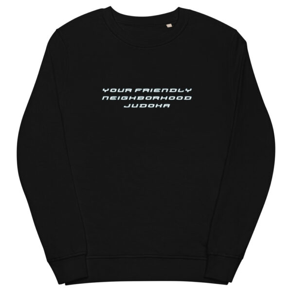 unisex organic sweatshirt black front 61f736fbb2b57