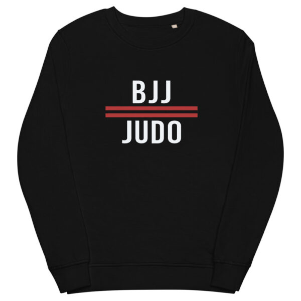 unisex organic sweatshirt black front 622ac33485ead