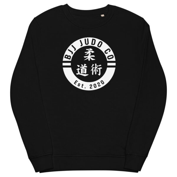 unisex organic sweatshirt black front 62376afd56250