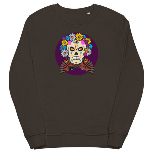 unisex organic sweatshirt deep charcoal grey front 61f733294bf72