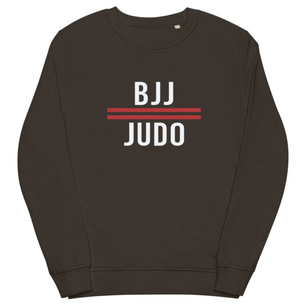 unisex organic sweatshirt deep charcoal grey front 622ac33486319