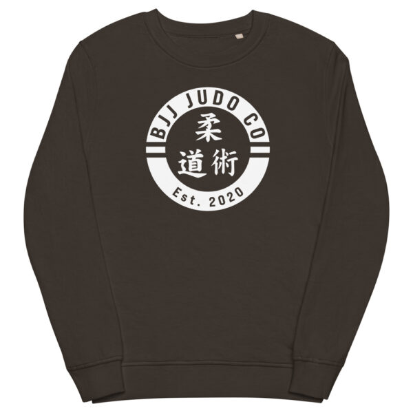 unisex organic sweatshirt deep charcoal grey front 62376afd5680a