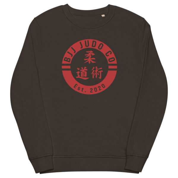 unisex organic sweatshirt deep charcoal grey front 62376dfc7a8a1