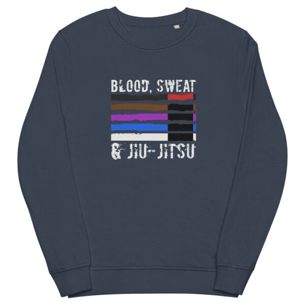 unisex organic sweatshirt french navy front 61f735bd93b22